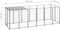 vidaXL - Hondenkennel - 330x110x110 - cm - staal - zilverkleurig