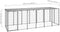 vidaXL - Hondenkennel - 330x110x110 - cm - staal - zilverkleurig