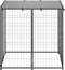 vidaXL - Hondenkennel - 330x110x110 - cm - staal - zwart