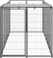 vidaXL - Hondenkennel - 330x110x110 - cm - staal - zwart