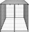 vidaXL - Hondenkennel - 330x110x110 - cm - staal - zwart
