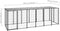 vidaXL - Hondenkennel - 330x110x110 - cm - staal - zwart