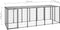 vidaXL - Hondenkennel - 330x110x110 - cm - staal - zwart