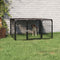 vidaXL - Hondenkennel - 4 - panelen - 100x50 - cm - gepoedercoat - staal - zwart