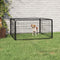 vidaXL - Hondenkennel - 4 - panelen - 100x50 - cm - gepoedercoat - staal - zwart