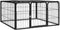 vidaXL - Hondenkennel - 4 - panelen - 100x50 - cm - gepoedercoat - staal - zwart