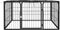 vidaXL - Hondenkennel - 4 - panelen - 100x50 - cm - gepoedercoat - staal - zwart