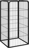 vidaXL - Hondenkennel - 4 - panelen - 50 - x - 100 - cm - gepoedercoat - staal - zwart