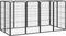 vidaXL - Hondenkennel - 4 - panelen - 50 - x - 100 - cm - gepoedercoat - staal - zwart
