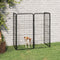 vidaXL - Hondenkennel - 4 - panelen - 50 - x - 100 - cm - gepoedercoat - staal - zwart