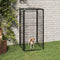 vidaXL - Hondenkennel - 4 - panelen - 50 - x - 100 - cm - gepoedercoat - staal - zwart