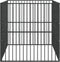 vidaXL - Hondenkennel - 4 - panelen - gepoedercoat - staal - zwart