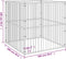 vidaXL - Hondenkennel - 4 - panelen - gepoedercoat - staal - zwart