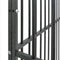 vidaXL - Hondenkennel - 4 - panelen - gepoedercoat - staal - zwart