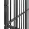 vidaXL - Hondenkennel - 4 - panelen - gepoedercoat - staal - zwart