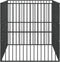 vidaXL - Hondenkennel - 4 - panelen - gepoedercoat - staal - zwart