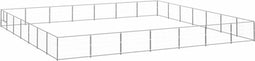 vidaXL - Hondenkennel - 49 - m² - staal - zilverkleurig