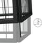 vidaXL - Hondenkennel - 6 - panelen - 50 - x - 100 - cm - gepoedercoat - staal - zwart