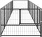 vidaXL - Hondenkennel - 7 - m² - staal - zwart