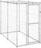 vidaXL - Hondenkennel - buiten - met - dak - 110x220x180 - cm - gegalvaniseerd - staal