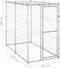 vidaXL - Hondenkennel - buiten - met - dak - 110x220x180 - cm - gegalvaniseerd - staal