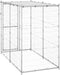 vidaXL - Hondenkennel - buiten - met - dak - 110x220x180 - cm - gegalvaniseerd - staal