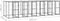 vidaXL - Hondenkennel - met - dak - 14,52 - m² - staal