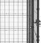 vidaXL - Hondenkennel - met - dak - 14,52 - m² - staal