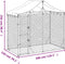 vidaXL - Hondenkennel - met - dak - 3x1,5x2,5 - m - gegalvaniseerd - staal - zilver