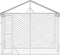 vidaXL - Hondenkennel - met - dak - 3x1,5x2,5 - m - gegalvaniseerd - staal - zilver