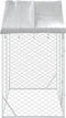 vidaXL - Hondenkennel - met - dak - 3x1,5x2,5 - m - gegalvaniseerd - staal - zilver