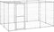 vidaXL - Hondenkennel - met - dak - 7,26 - m² - gegalvaniseerd - staal