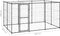 vidaXL - Hondenkennel - met - dak - 7,26 - m² - gegalvaniseerd - staal