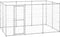 vidaXL - Hondenkennel - met - dak - 7,26 - m² - gegalvaniseerd - staal