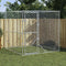 vidaXL - Hondenkennel - voor - buiten - 2x2x2 - m - gegalvaniseerd - staal - zilver