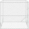 vidaXL - Hondenkennel - voor - buiten - 2x2x2 - m - gegalvaniseerd - staal - zilver