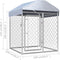 vidaXL - Hondenkennel - voor - buiten - met - dak - 100x100x125 - cm