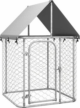 vidaXL - Hondenkennel - voor - buiten - met - dak - 100x100x150 - cm