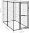 vidaXL - Hondenkennel - voor - buiten - met - dak - 110x220x180 - cm - staal