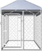 vidaXL - Hondenkennel - voor - buiten - met - dak - 200x100x125 - cm