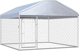 vidaXL - Hondenkennel - voor - buiten - met - dak - 200x200x135 - cm