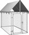 vidaXL - Hondenkennel - voor - buiten - met - dak - 200x200x150 - cm