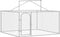 vidaXL - Hondenkennel - voor - buiten - met - dak - 200x200x150 - cm