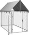 vidaXL - Hondenkennel - voor - buiten - met - dak - 200x200x150 - cm