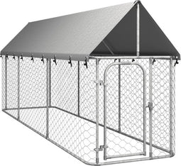 vidaXL - Hondenkennel - voor - buiten - met - dak - 400x100x150 - cm