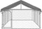 vidaXL - Hondenkennel - voor - buiten - met - dak - 400x200x150 - cm