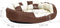 vidaXL - Hondenkussen - omkeerbaar - en - wasbaar - 110x80x23 - cm - bruin - en - crème