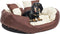 vidaXL - Hondenkussen - omkeerbaar - en - wasbaar - 110x80x23 - cm - bruin - en - crème