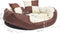 vidaXL - Hondenkussen - omkeerbaar - en - wasbaar - 85x70x20 - cm - bruin - en - crème