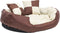 vidaXL - Hondenkussen - omkeerbaar - en - wasbaar - 85x70x20 - cm - bruin - en - crème